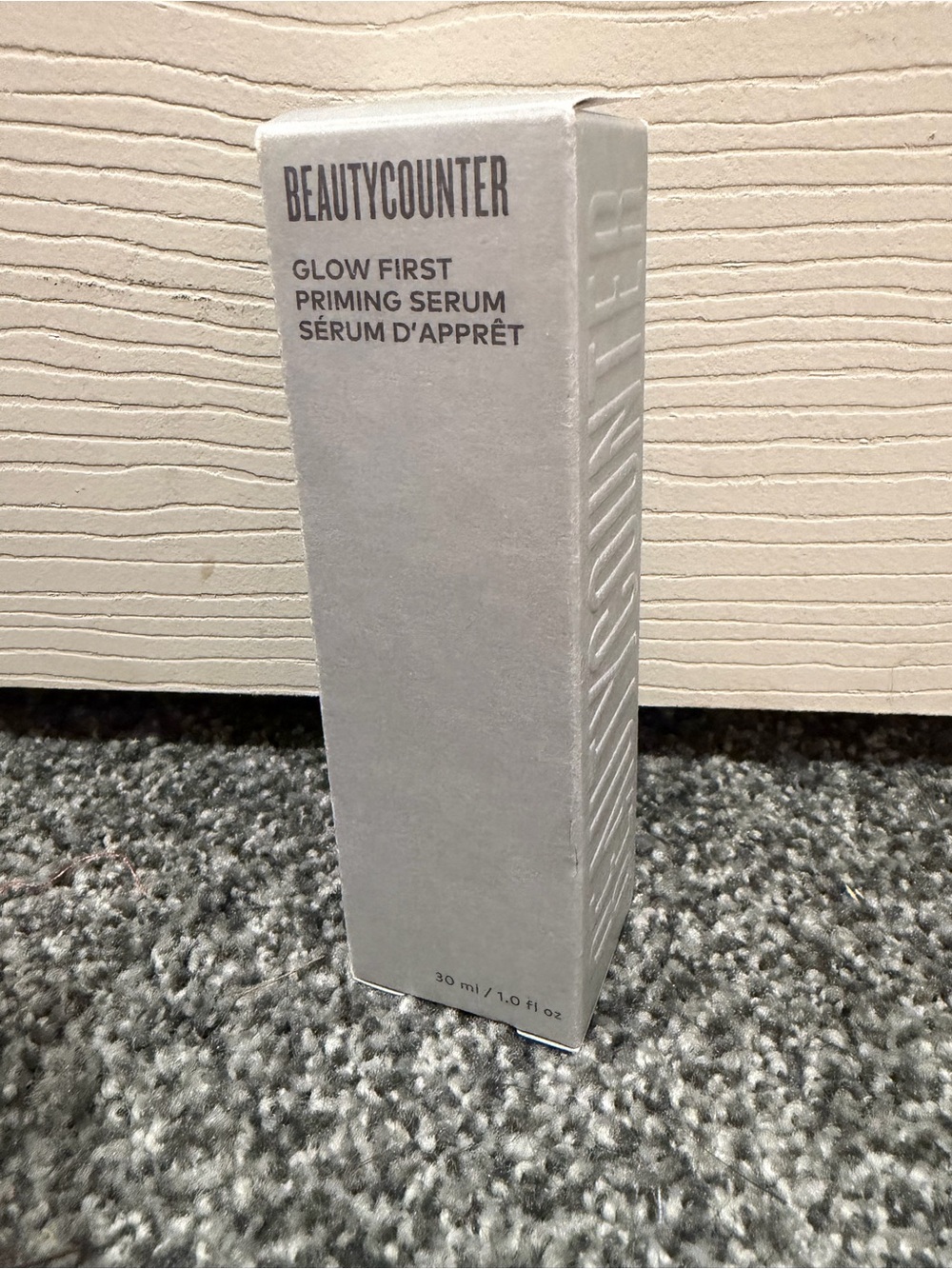 New in box Beautycounter Glow First Priming Serum in Silver Packaging